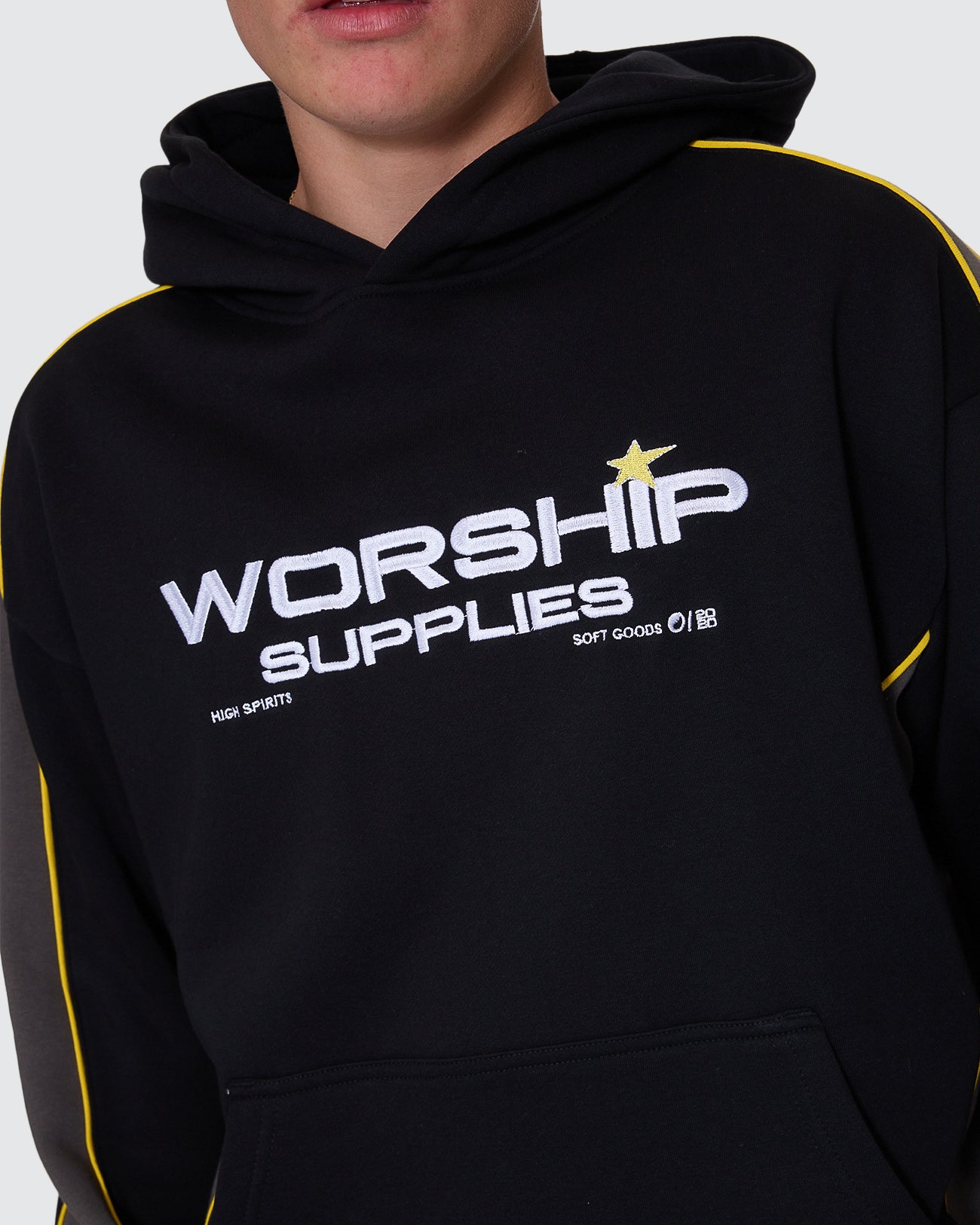 Laser Panel Pullover Hood