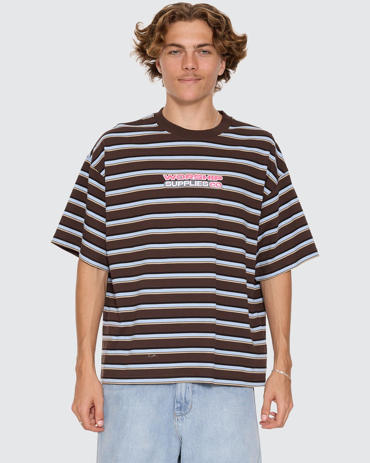 Globo Stripe Box Crop Tee