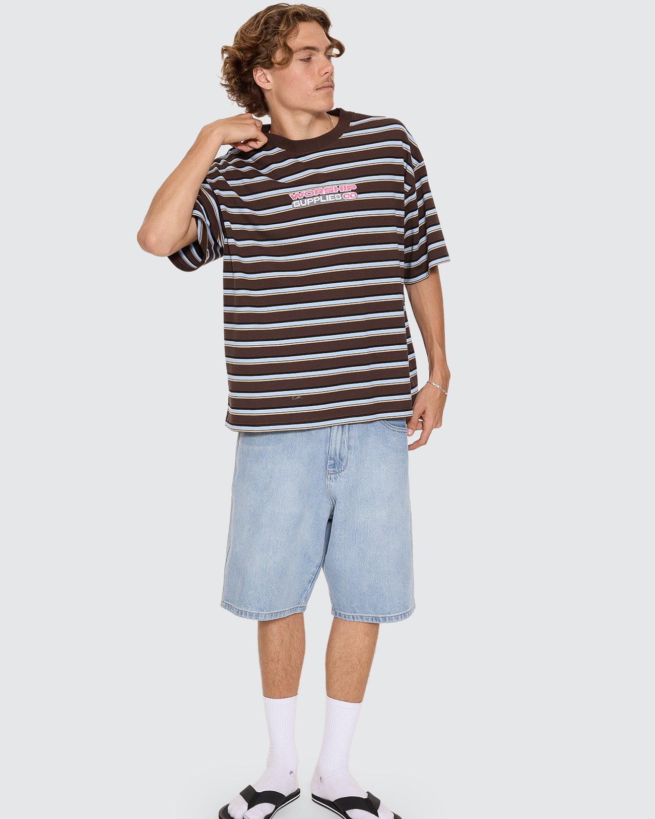 Globo Stripe Box Crop Tee