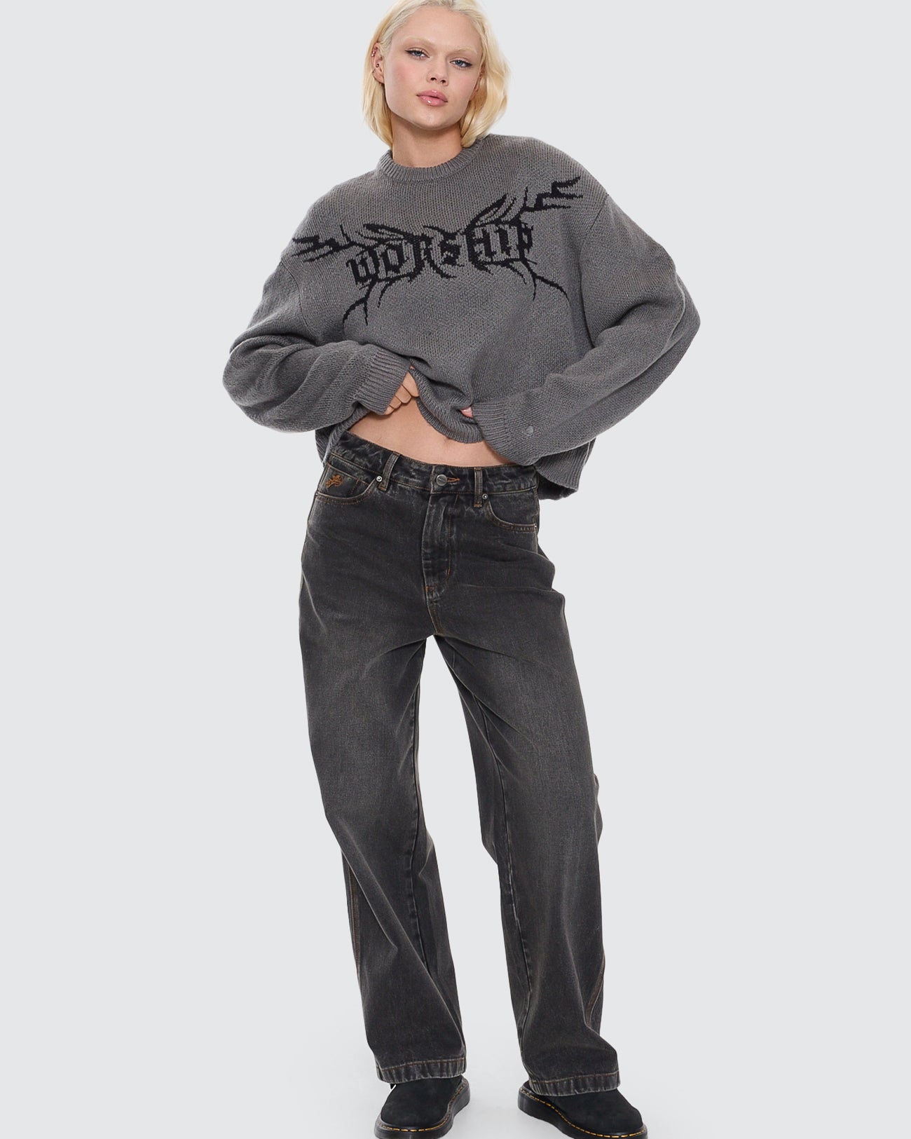 Trudge Box Fit Crew Knit Sweater