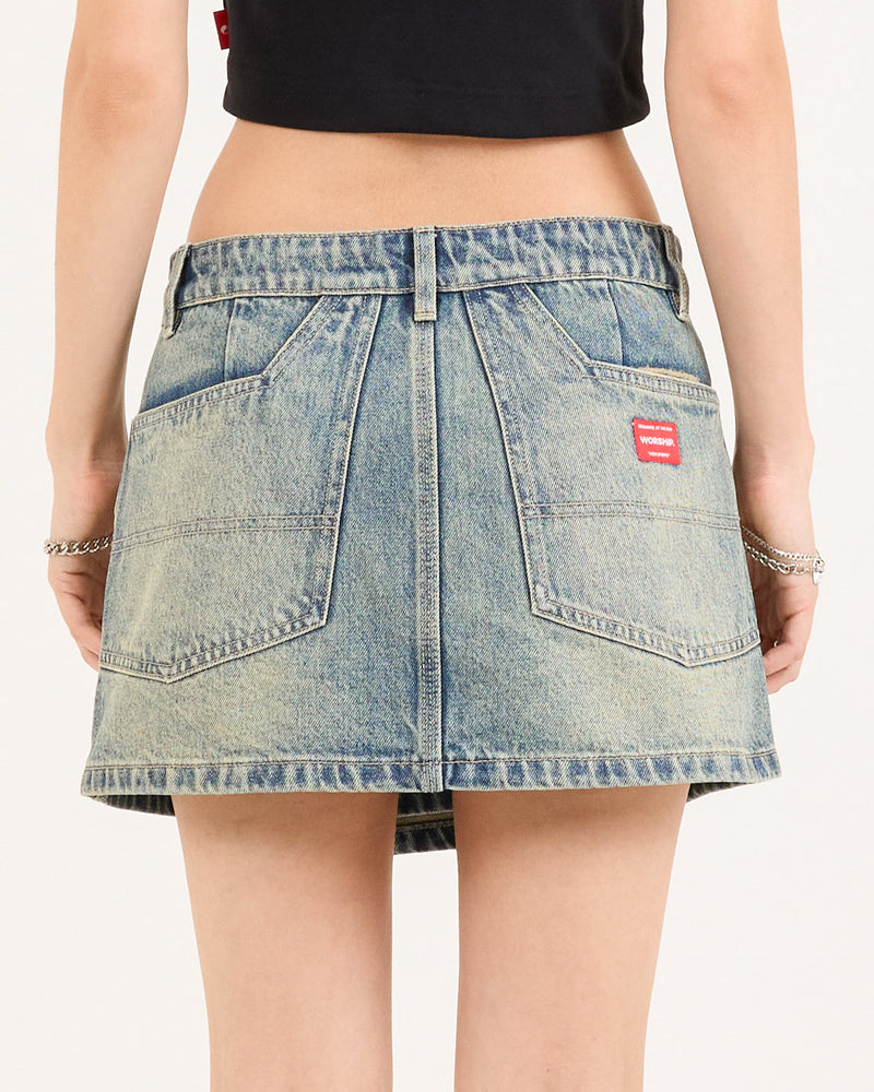 Vexed Denim Mini Skirt