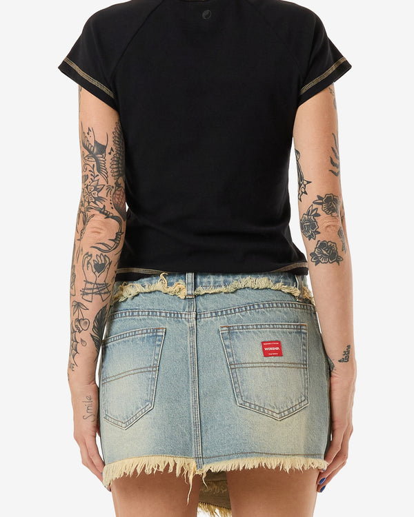 Revenge Denim Mini Skirt