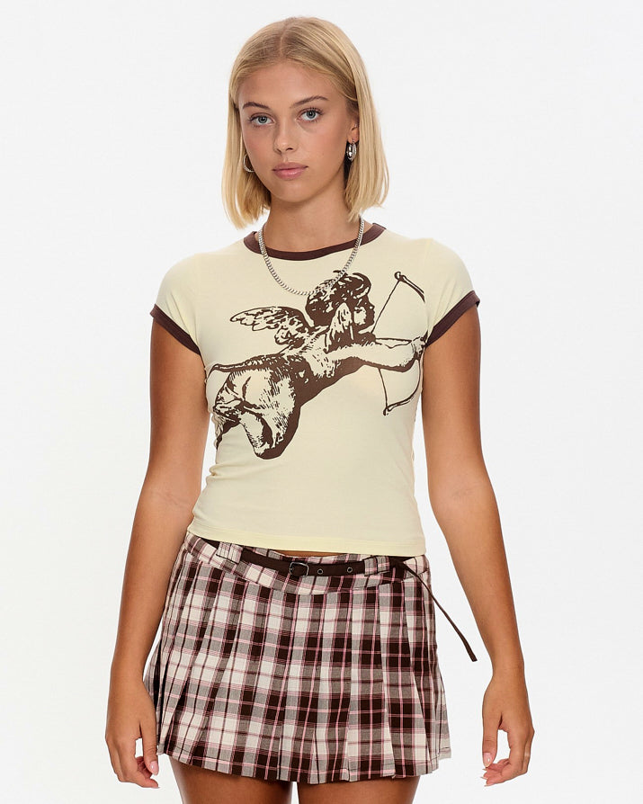 Cherub Cap Sleeve Ringer Tee