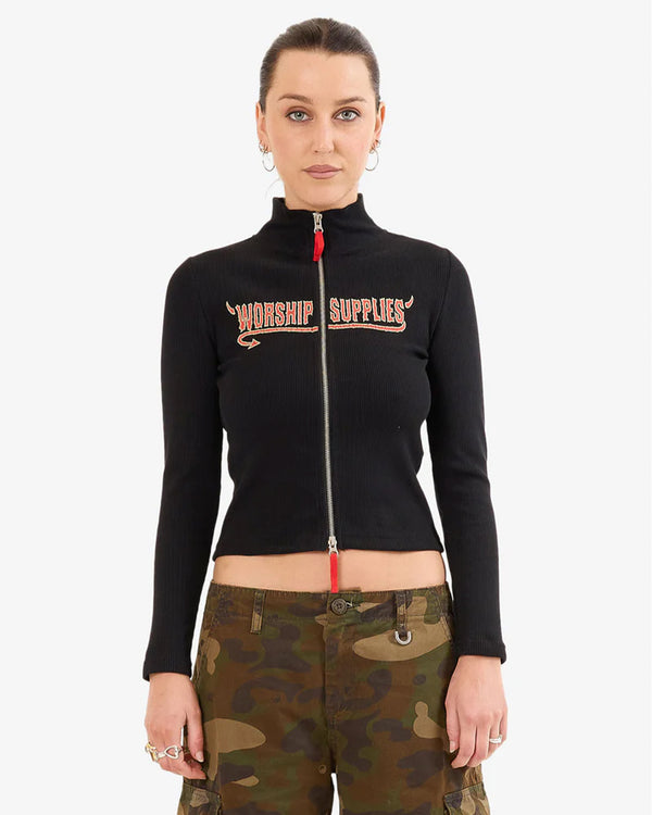 Who Me? Zip Front Top