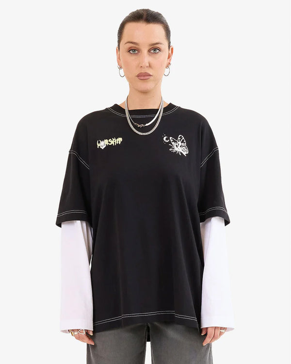 Never Assume Oversize Double Sleeve Tee