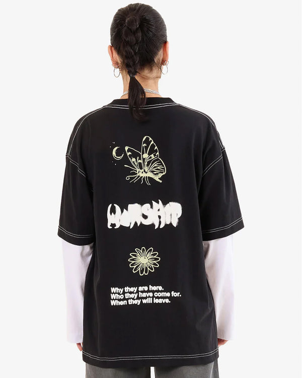 Never Assume Oversize Double Sleeve Tee