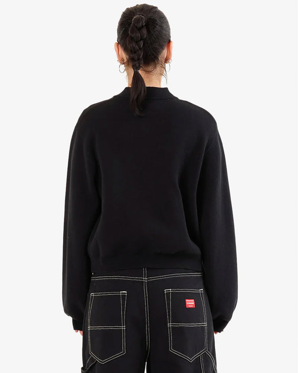 Brassy Zip Front Knit Jacket