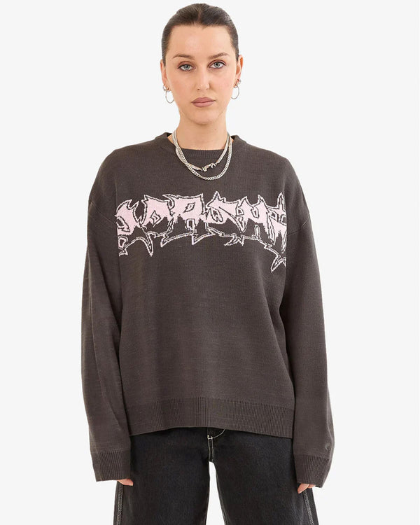Gnasher Box Fit Crew Knit Sweater