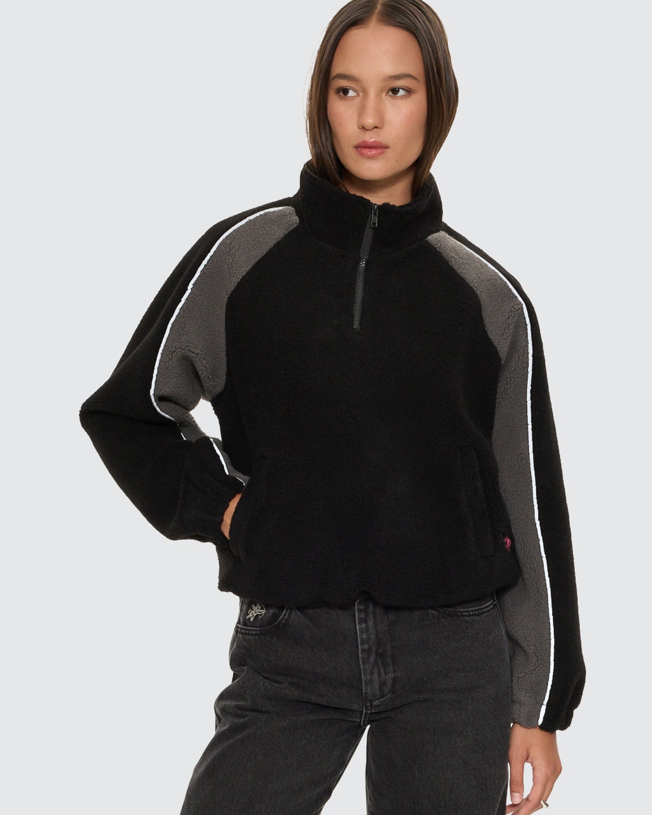 Tainted Quarter Zip Sherpa Fleece