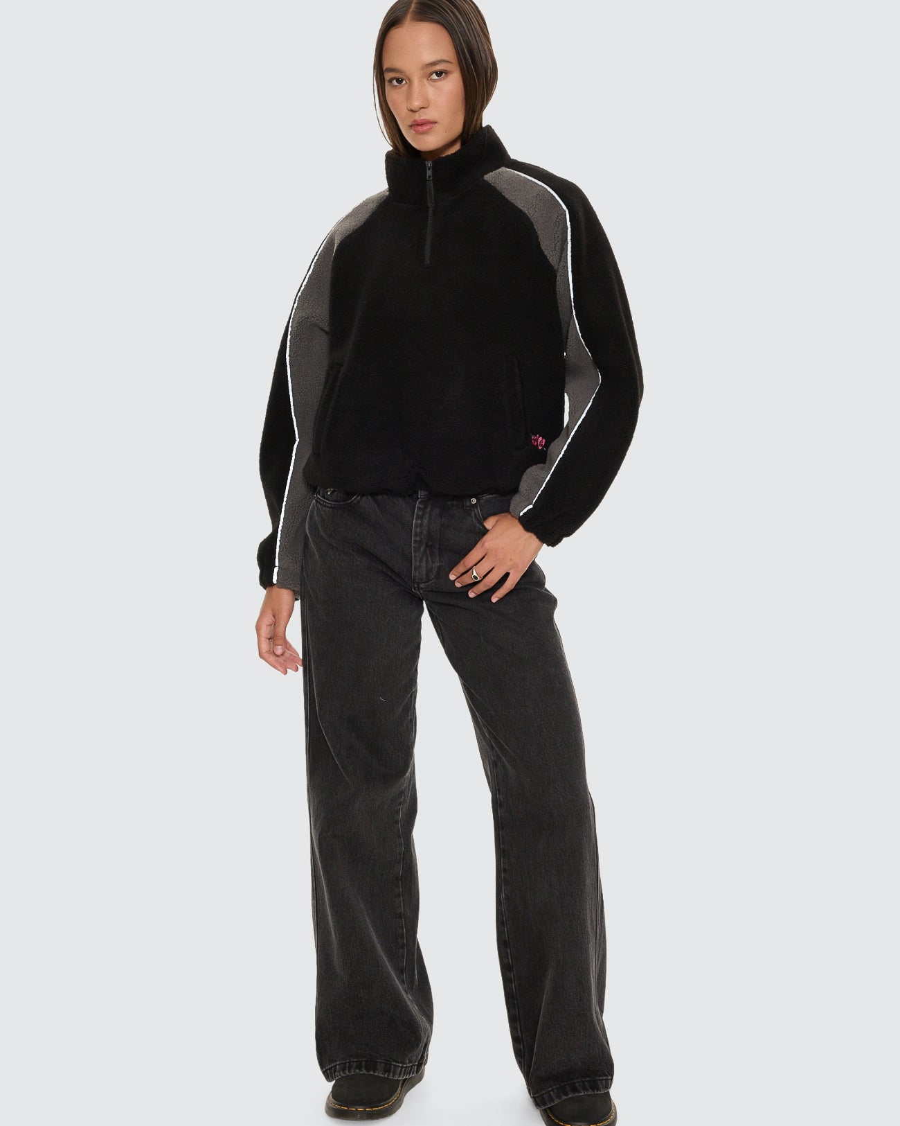 Tainted Quarter Zip Sherpa Fleece