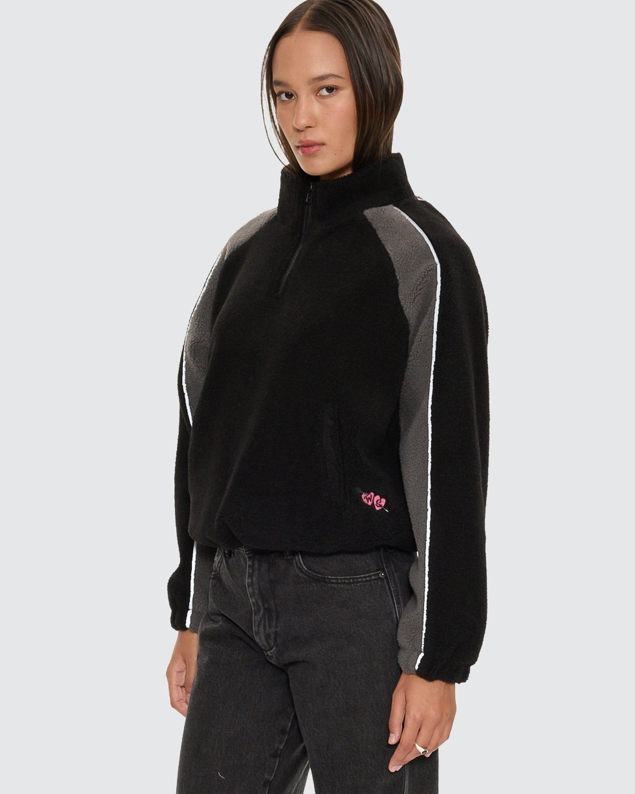 Tainted Quarter Zip Sherpa Fleece