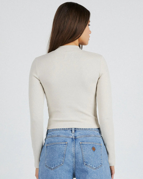 Heather Icon Long Sleeve Mock Neck Tee