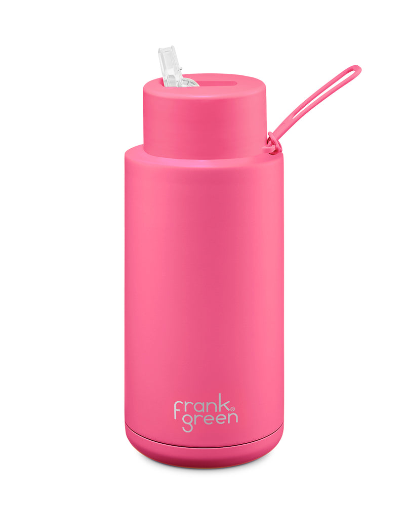 34oz Reusable Bottle Straw Lid