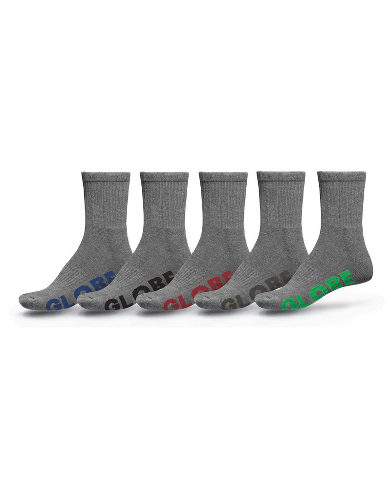 Kids Stealth Crew 5Pk Sock 2-8