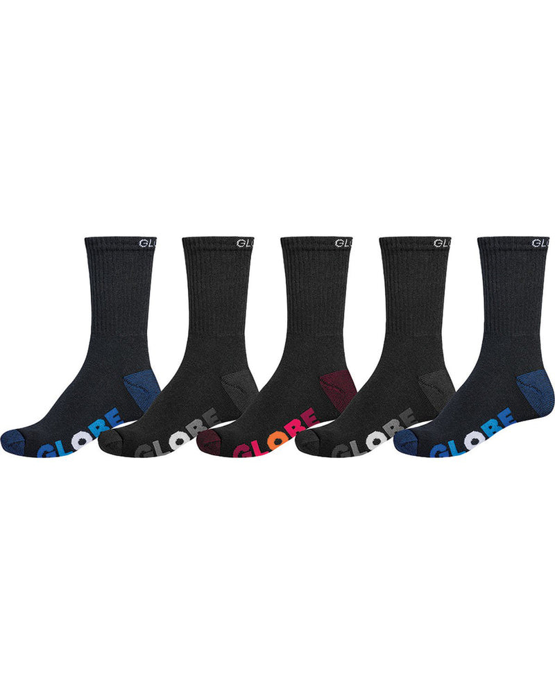 Kids Multi Stripe Crew Sock 5 Pk