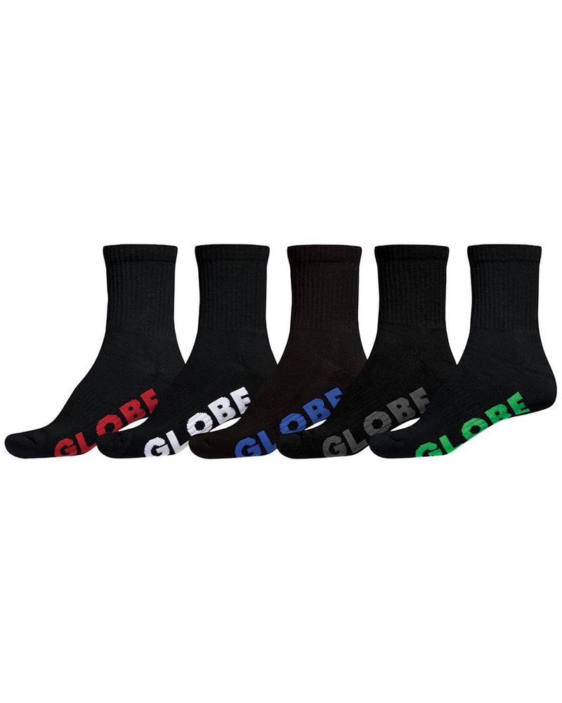 Large Stealth Crew Sock 5Pk 12-15