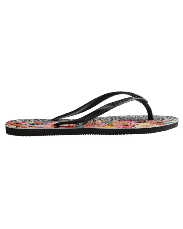 Slim Print Mixed (Floral) Black