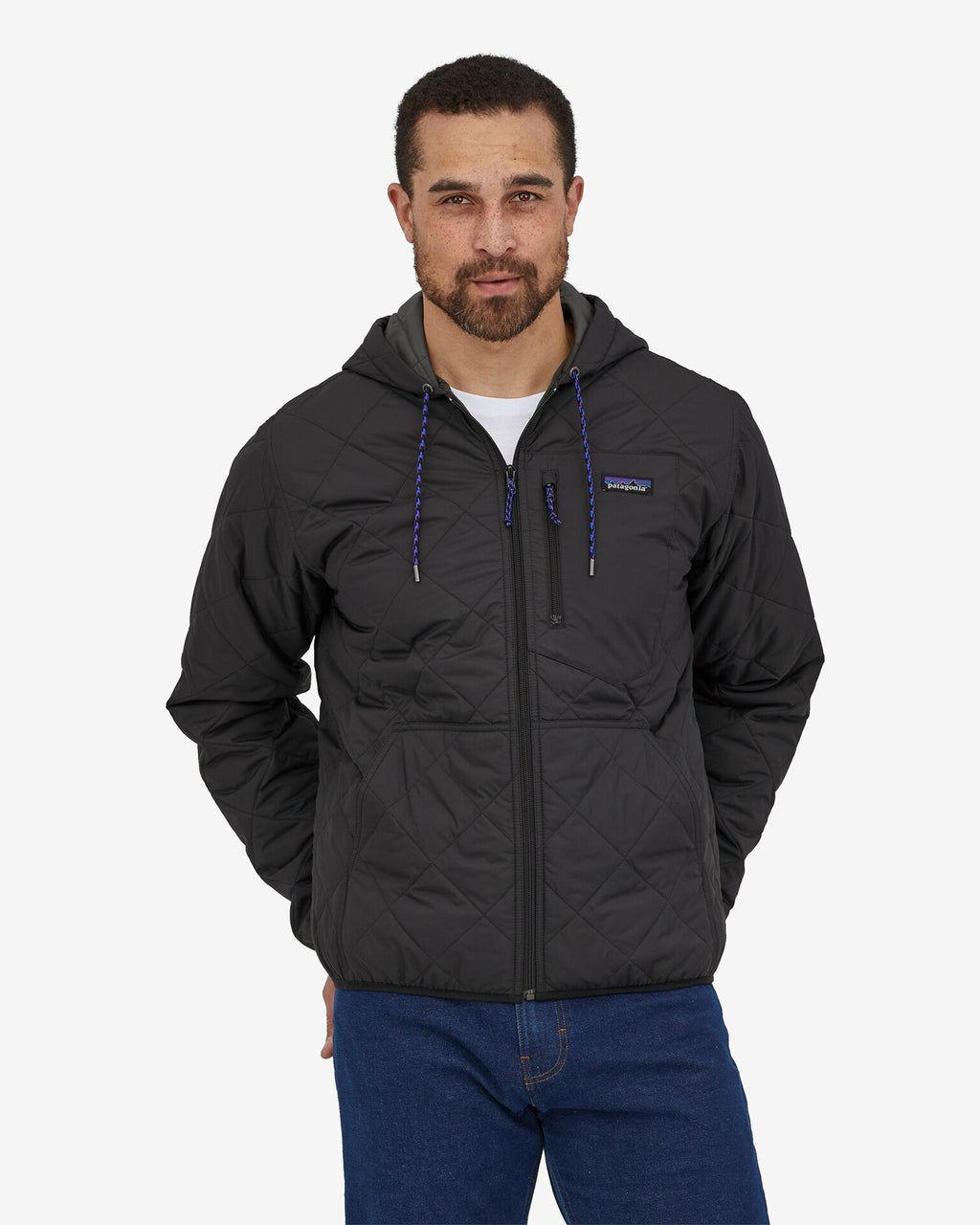 M S Diamond Quilted Bomber Hoody BoardCollective