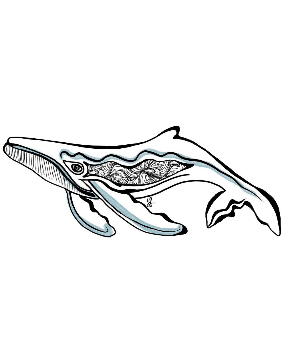 Whale Sticker